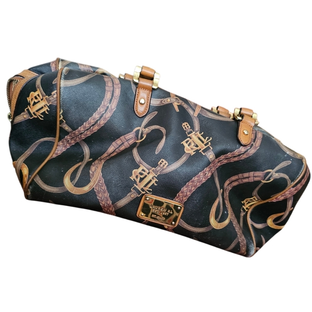 Lauren Ralph Lauren Caldwell Barrel Satchel Elegant  Women's Bag